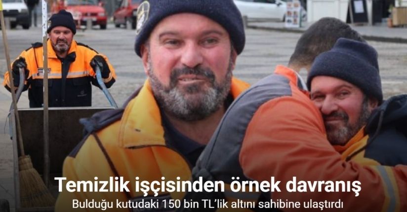 Temizlik işçisinden örnek davranış: 150 bin TL’lik altını sahibine ulaştırdı