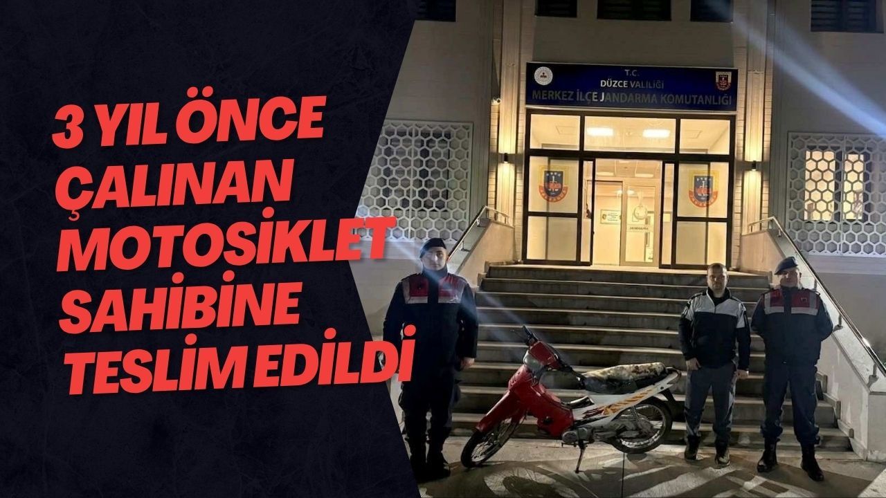 3 Yıl Önce Çalınan Motosiklet Sahibine Teslim Edildi