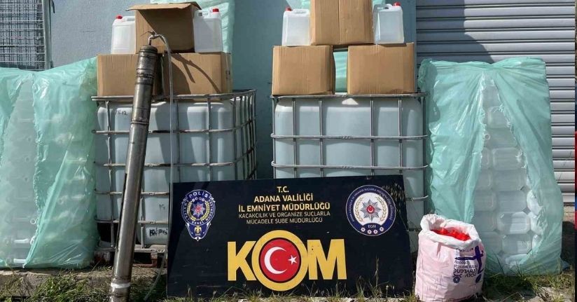 Adana’da 2 ton kaçak etil alkol ele geçirildi