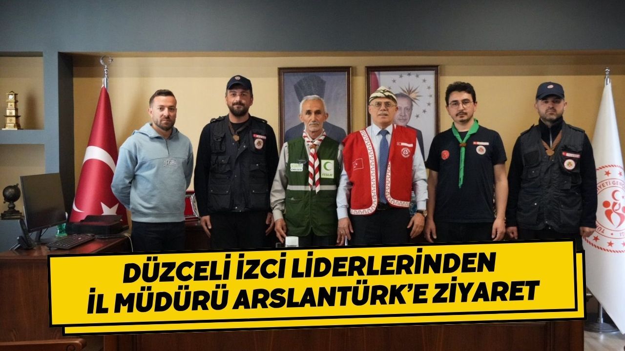Düzceli İzci Liderlerinden İl Müdürü Arslantürk’e Ziyaret