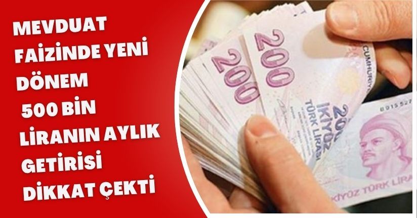 Mevduat Faizinde Yeni Dönem: 500 Bin Liranın Aylık Getirisi Dikkat Çekti