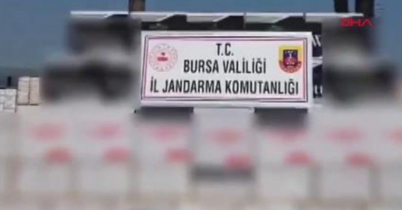 Bursa’da 2 milyon bandrolsüz makaron ele geçirildi