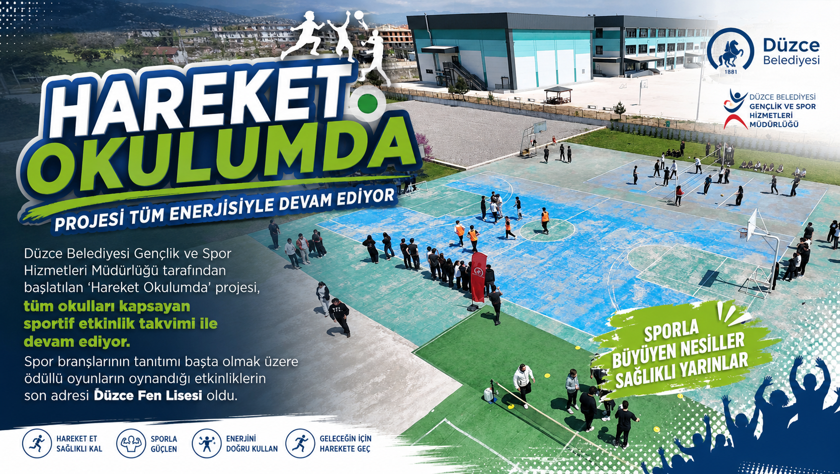 “Hareket Okulumda” Projesiyle Gençler Sporla Buluştu