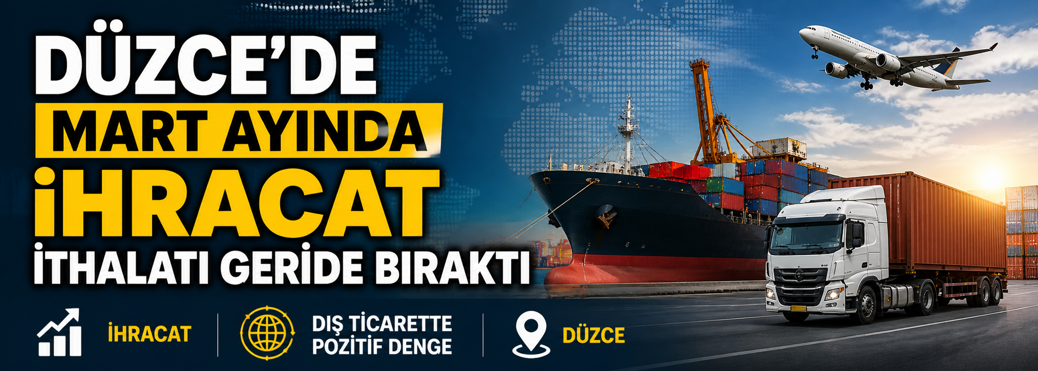 Düzce’de Mart Ayında İhracat İthalatı Geride Bıraktı