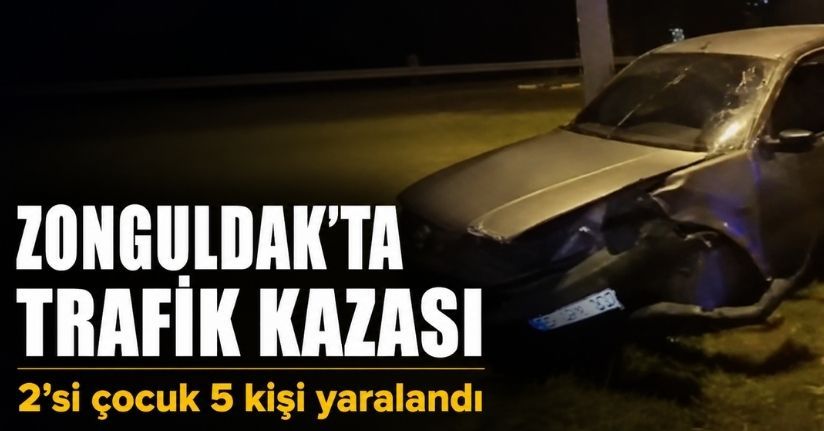 Zonguldak’taki trafik kazasında 2’si çocuk 5 kişi yaralandıZonguldak’taki trafik kazasında 2’si çocuk 5 kişi yaralandı