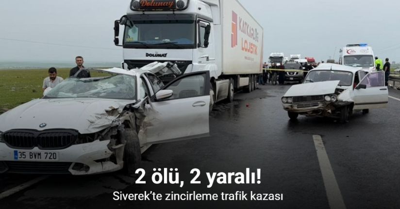 Siverek’te zincirleme trafik kazası: 2 ölü, 2 yaralı