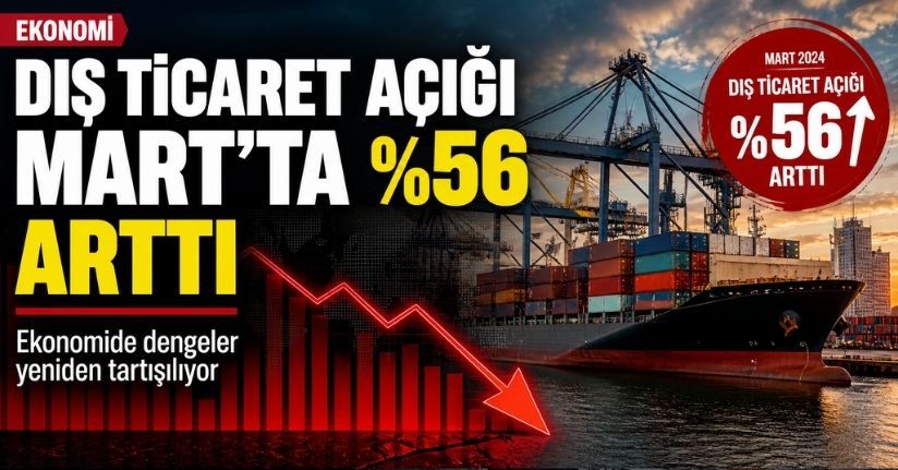 Dış ticaret açığı Mart ayında yüzde 56 arttı