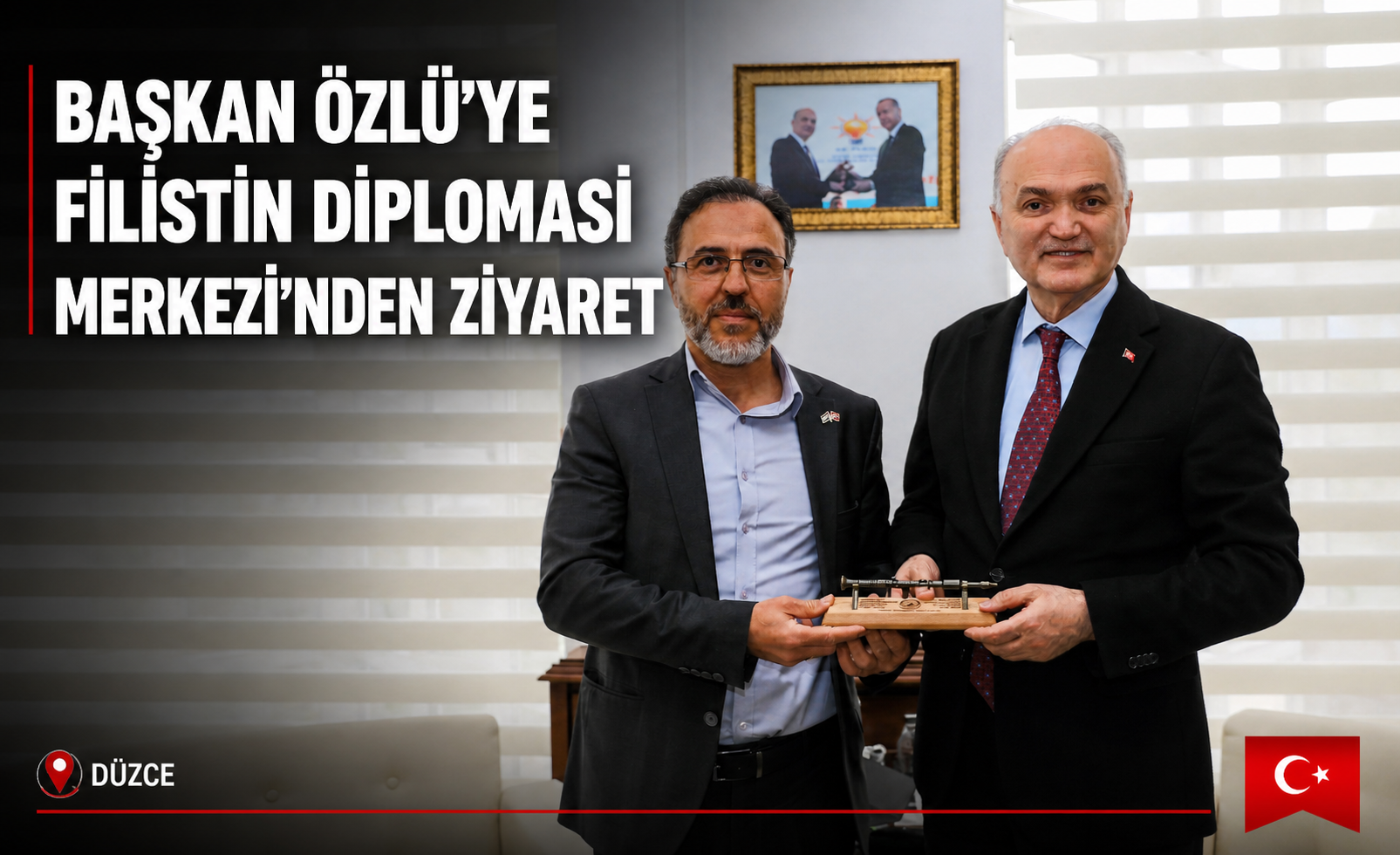Başkan Özlü’ye Filistin Diplomasi Merkezi’nden Ziyaret
