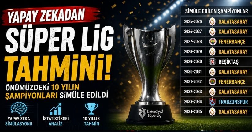 Yapay zekadan Süper Lig tahmini: Önümüzdeki 10 yılın şampiyonları simüle edildi