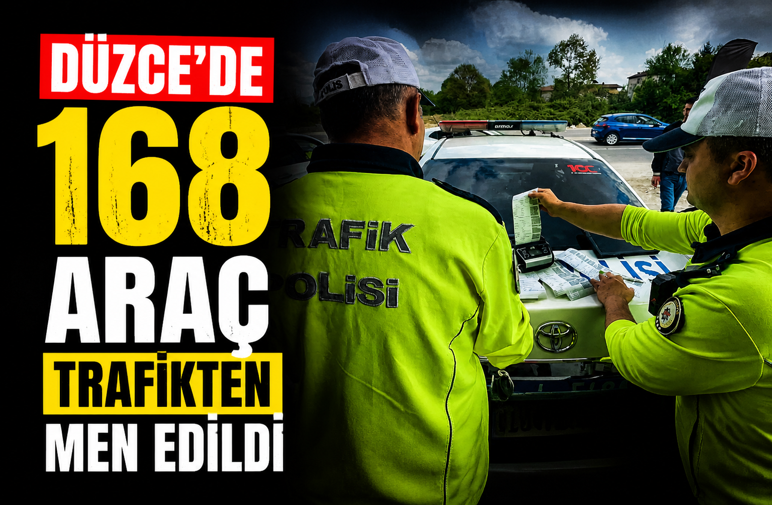 Düzce’de 168 Araç Trafikten Men Edildi