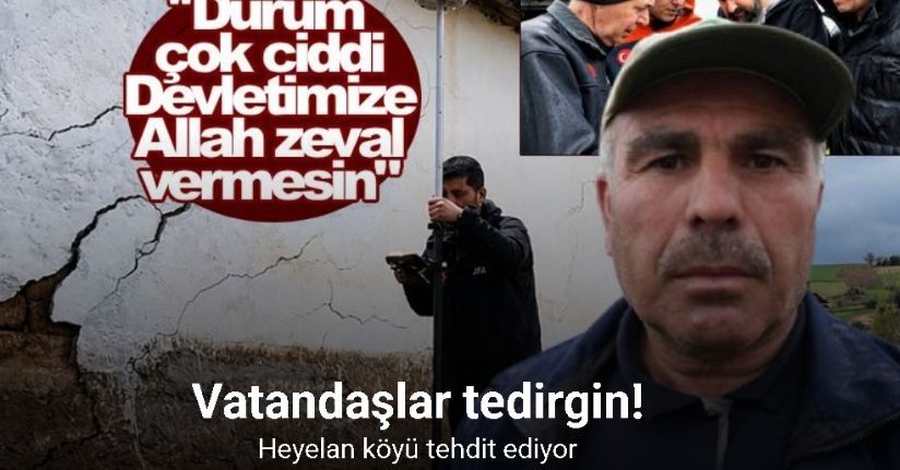 Heyelan köyü tehdit ediyor, vatandaş tedirgin: 