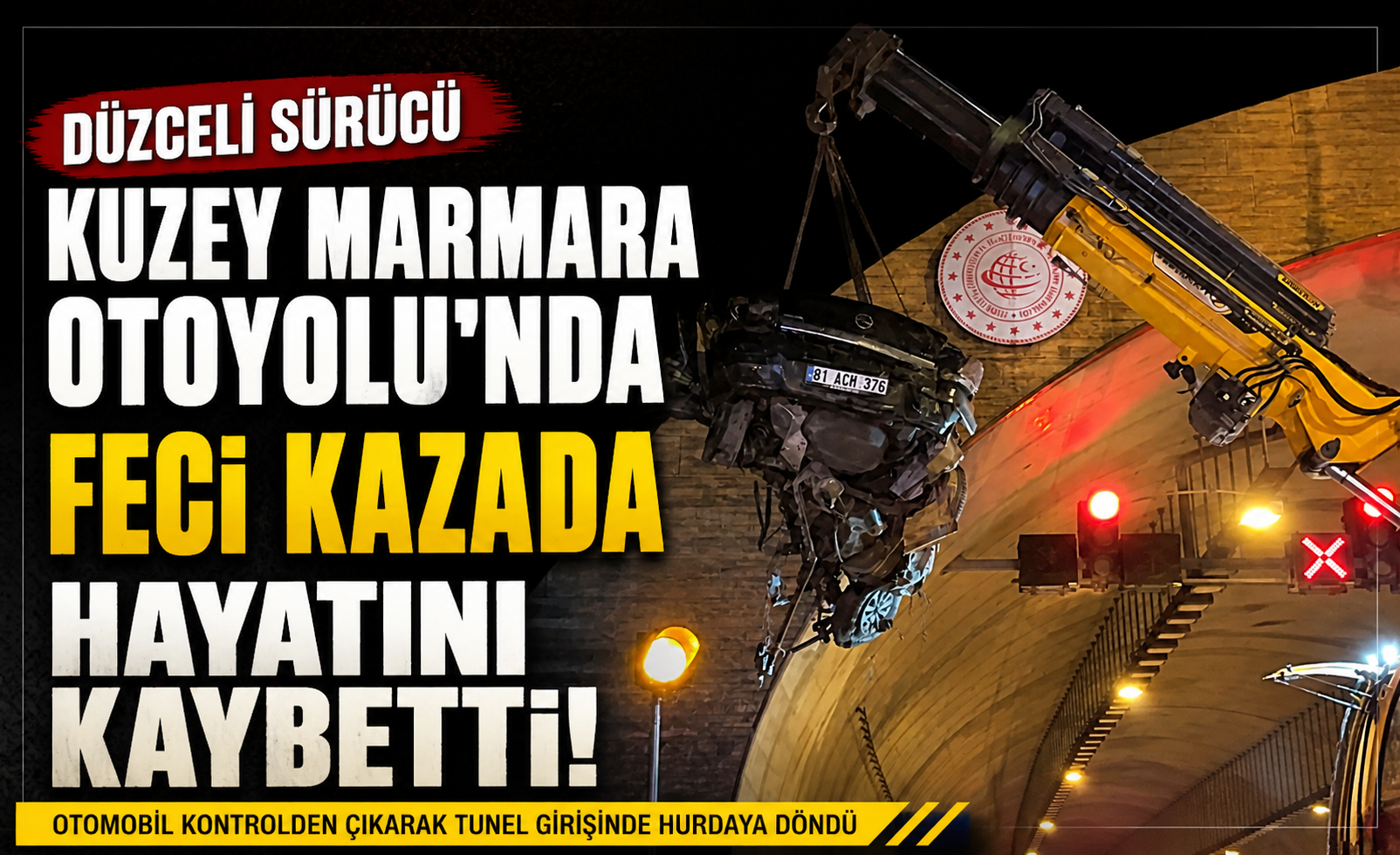 Düzceli Sürücü Kuzey Marmara Otoyolu'nda Feci Kazada Hayatını Kaybetti