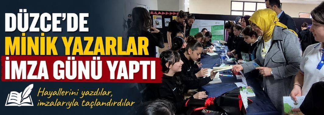 Düzce'de Minik Yazarlar İmza Günü Yaptı