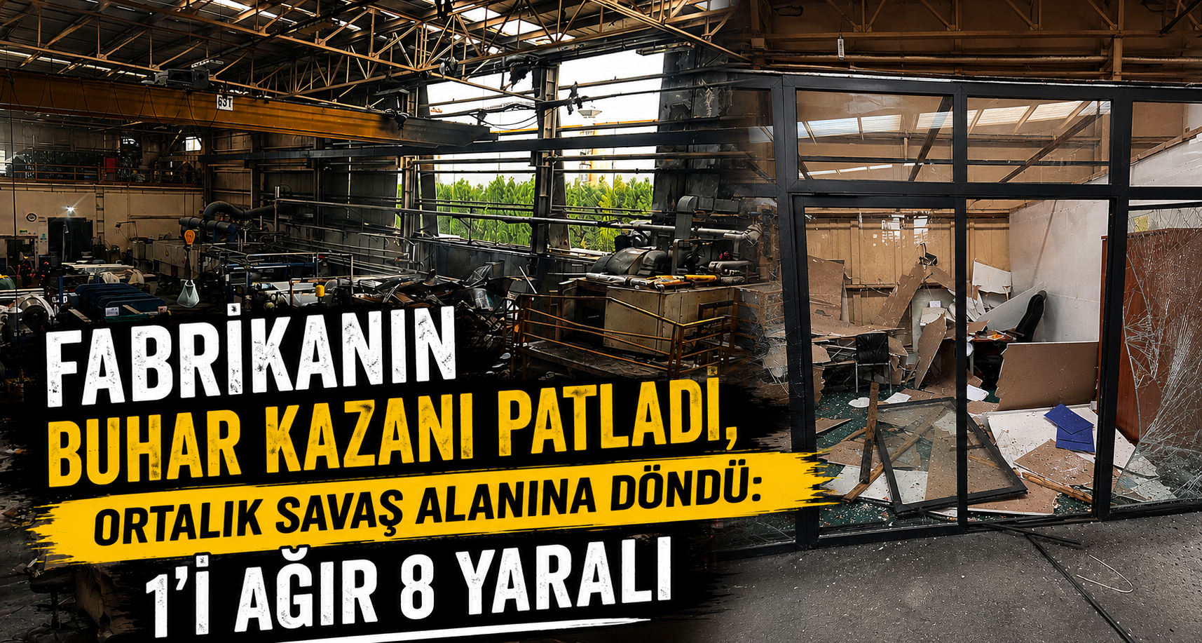 Fabrikanın Buhar Kazanı Patladı, Ortalık Savaş Alanına Döndü: 1'i Ağır 8 Yaralı