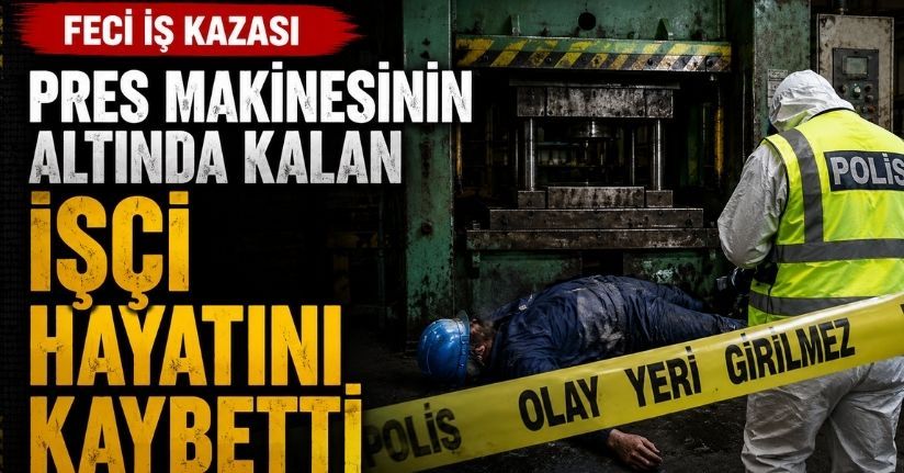 Pres makinesinin altında kalan işçi hayatını kaybetti