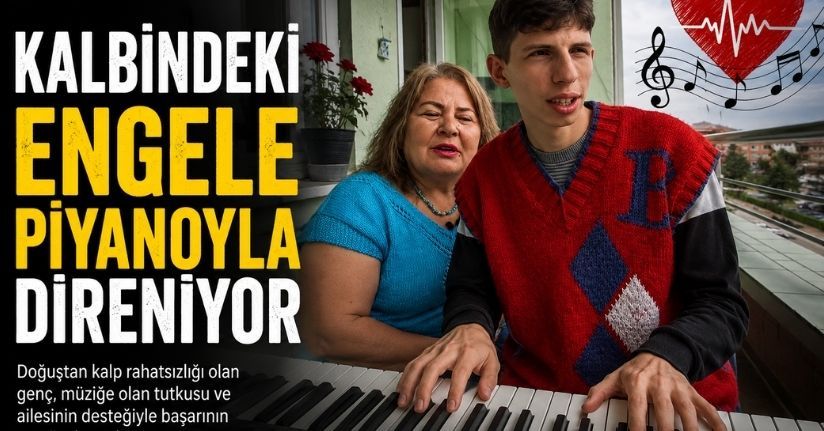 Kalbindeki engele piyanoyla direniyor