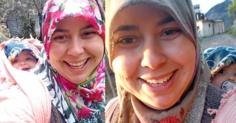 Sosyal medyayı sallayan ikili: Anne ve 7,5 aylık kızı izleyenlerin yüzünde tebessüm bırakıyor