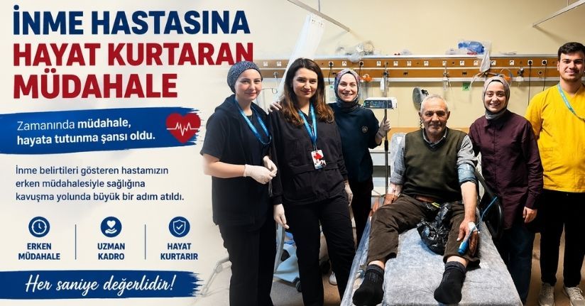 İnme hastasına hayat kurtaran müdahale