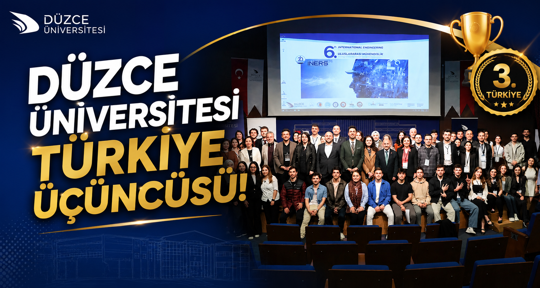 Düzce Üniversitesi Türkiye Üçüncüsü