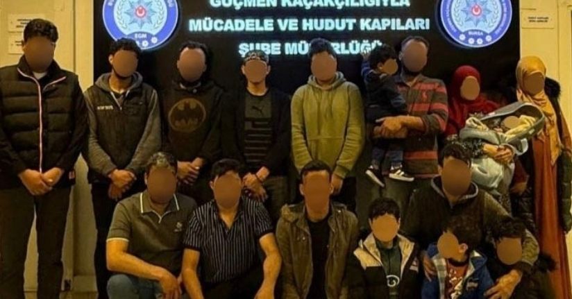 Bursa’da göçmen kaçakçılığı operasyonu: 18 kaçak göçmen yakalandı