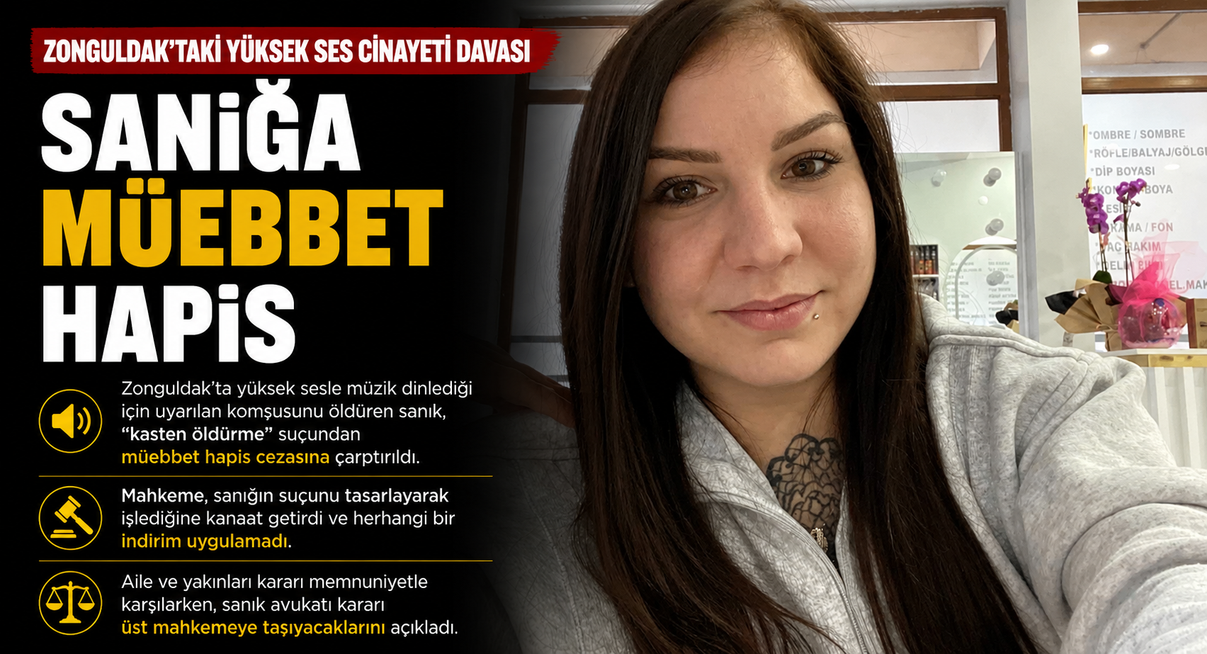 Zonguldak’taki yüksek ses cinayeti davasında sanığa müebbet hapis