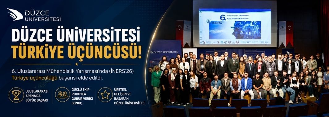 Düzce Üniversitesi Türkiye Üçüncüsü