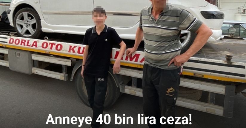 Polisten kaçan 13 yaşındaki sürücünün annesine 40 bin lira ceza kesildi