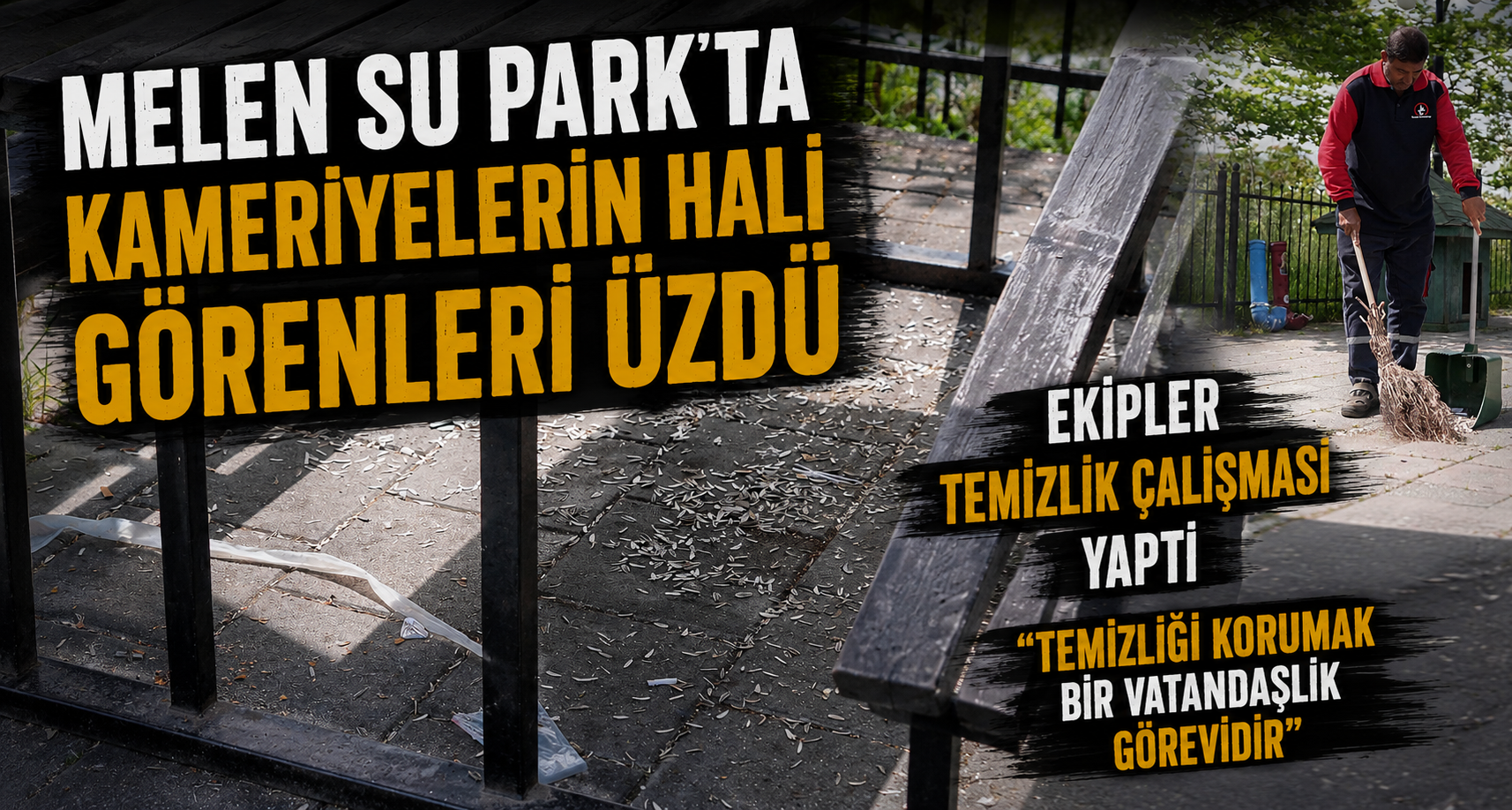 Melen Su Park’ta Kameriyelerin Hali Görenleri Üzdü