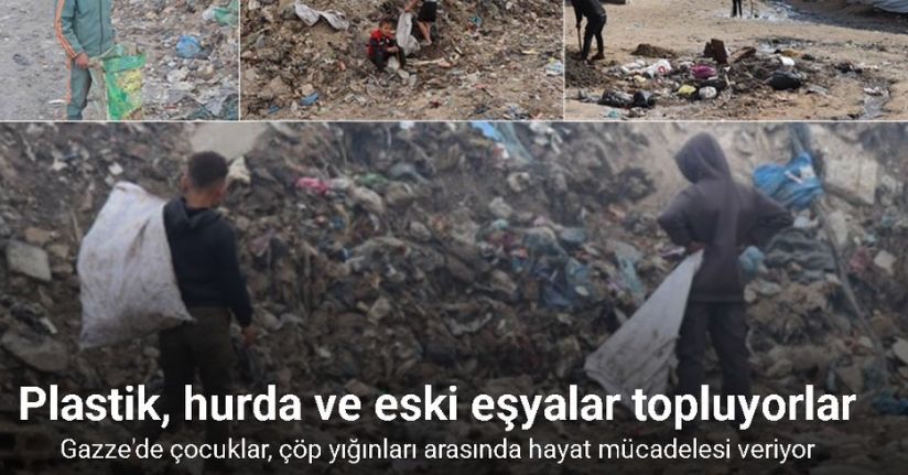 Gazze'de çocuklar, çöp yığınları arasında hayat mücadelesi veriyor