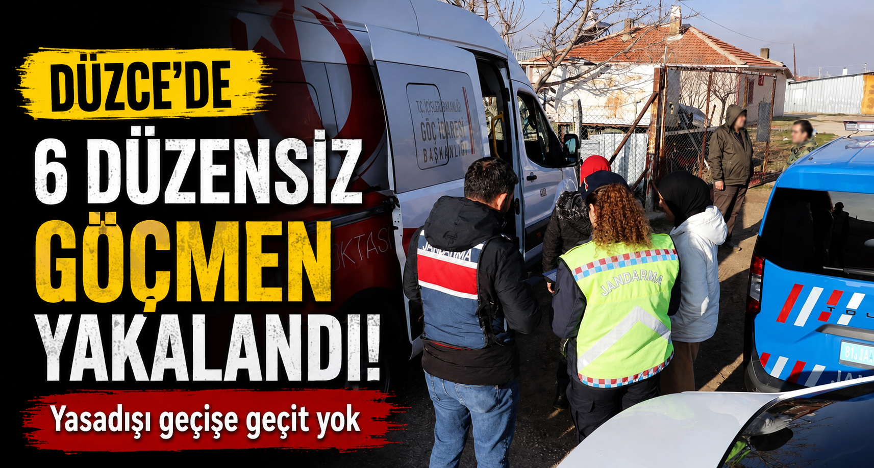 Düzce'de 6 Düzensiz Göçmen Yakalandı