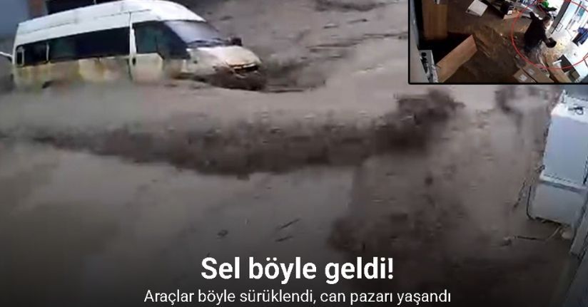 Selin dehşeti kameraya yansıdı: Araçlar böyle sürüklendi, can pazarı yaşandı