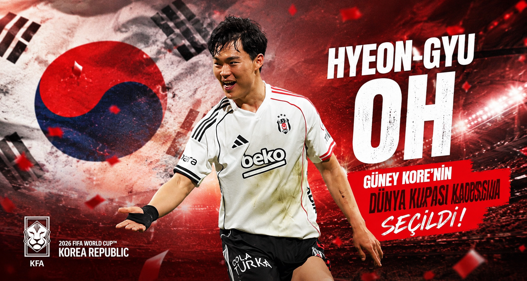 Hyeon-gyu Oh, Güney Kore’nin Dünya Kupası kadrosuna seçildi