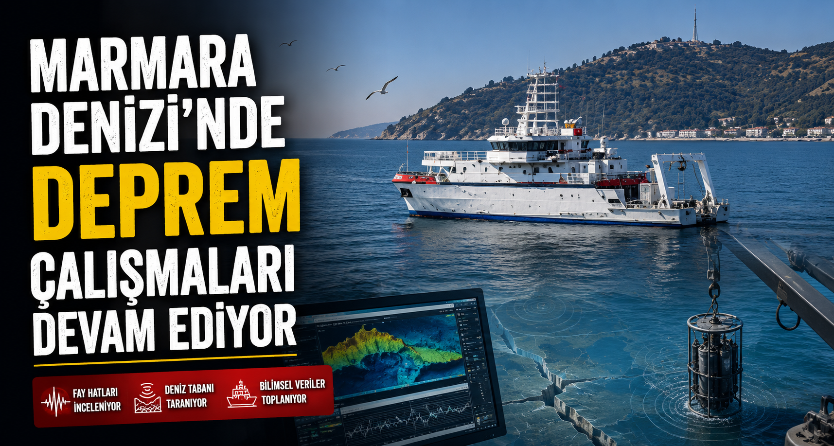 Marmara Denizi’nde deprem çalışmaları devam ediyor