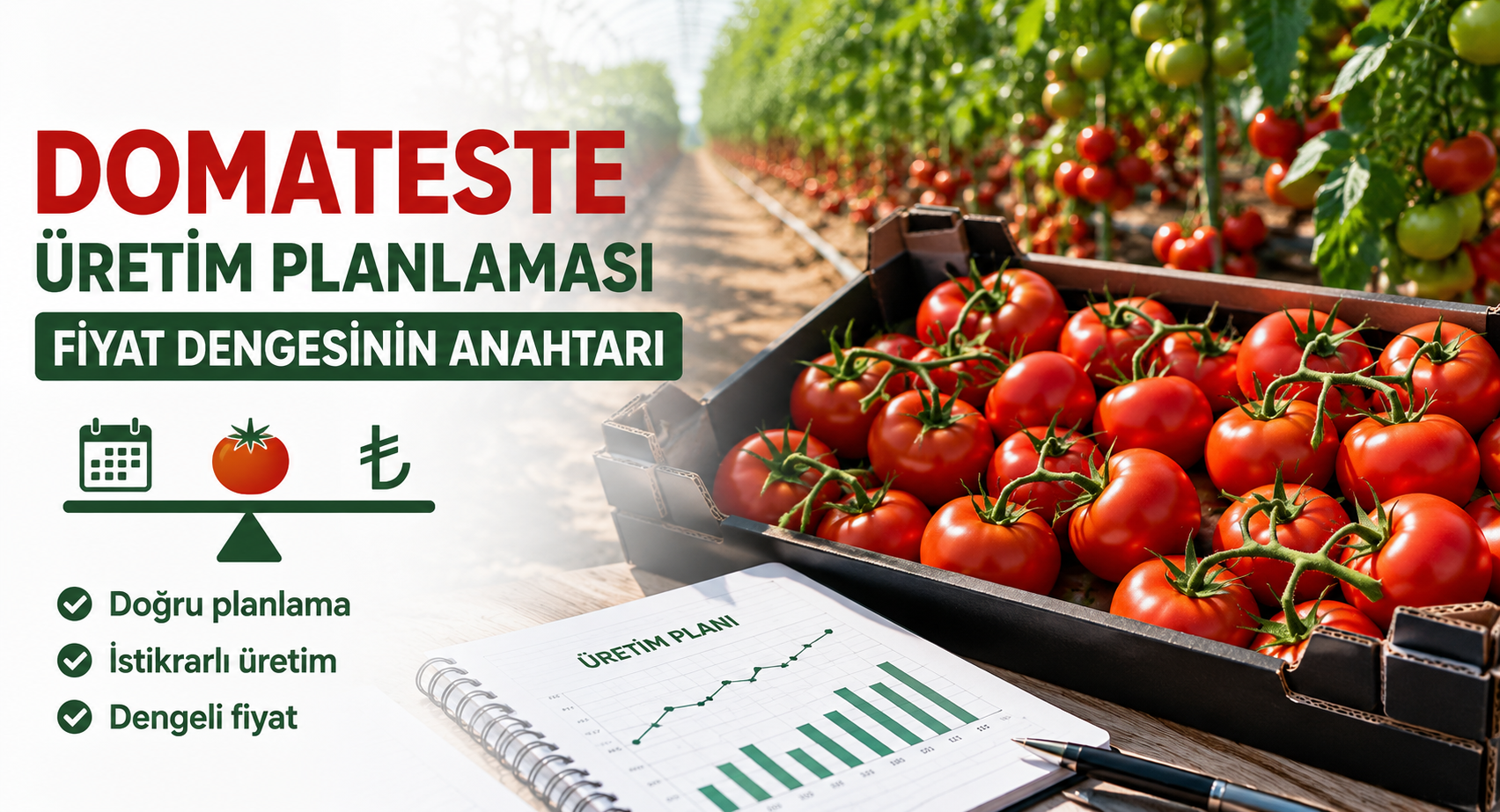 Domateste üretim planlaması fiyat dengesinin anahtarı