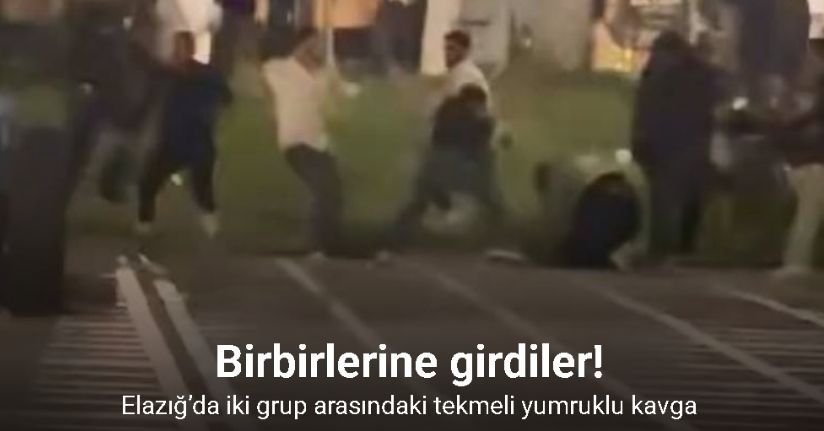 Elazığ’da iki grup arasındaki tekmeli yumruklu kavga kameraya yansıdı