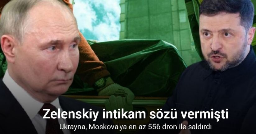 Ukrayna, Rusya’ya en az 556 dron ile saldırdı: 3 ölü, 12 yaralı