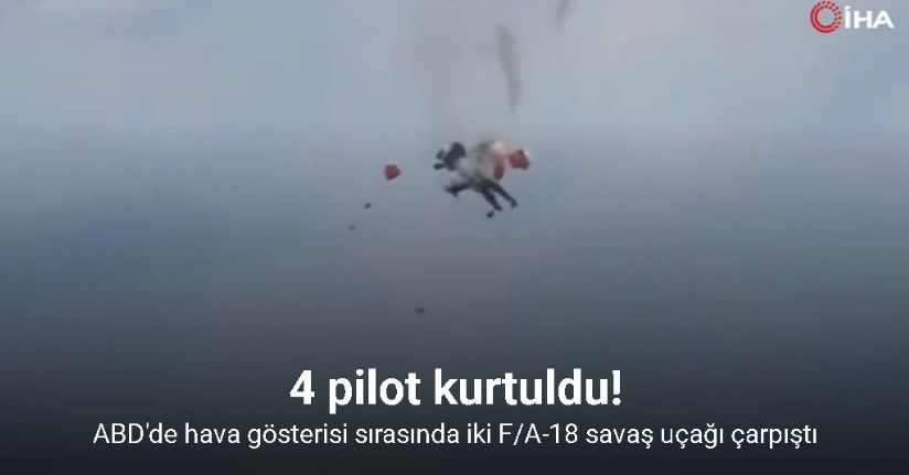 ABD'de hava gösterisi sırasında iki savaş uçağı çarpıştı