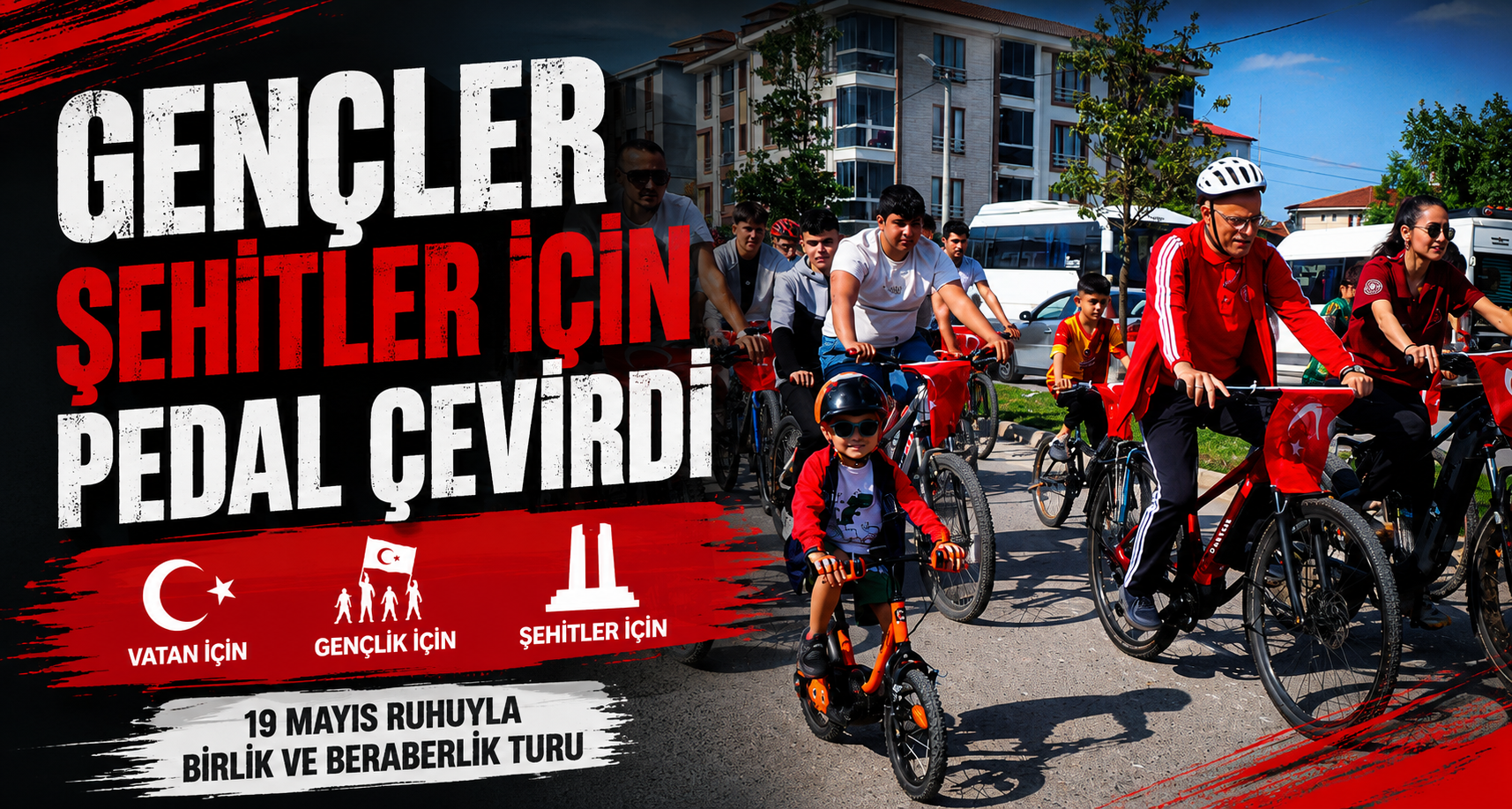 Gençler Şehitler İçin Pedal Çevirdi
