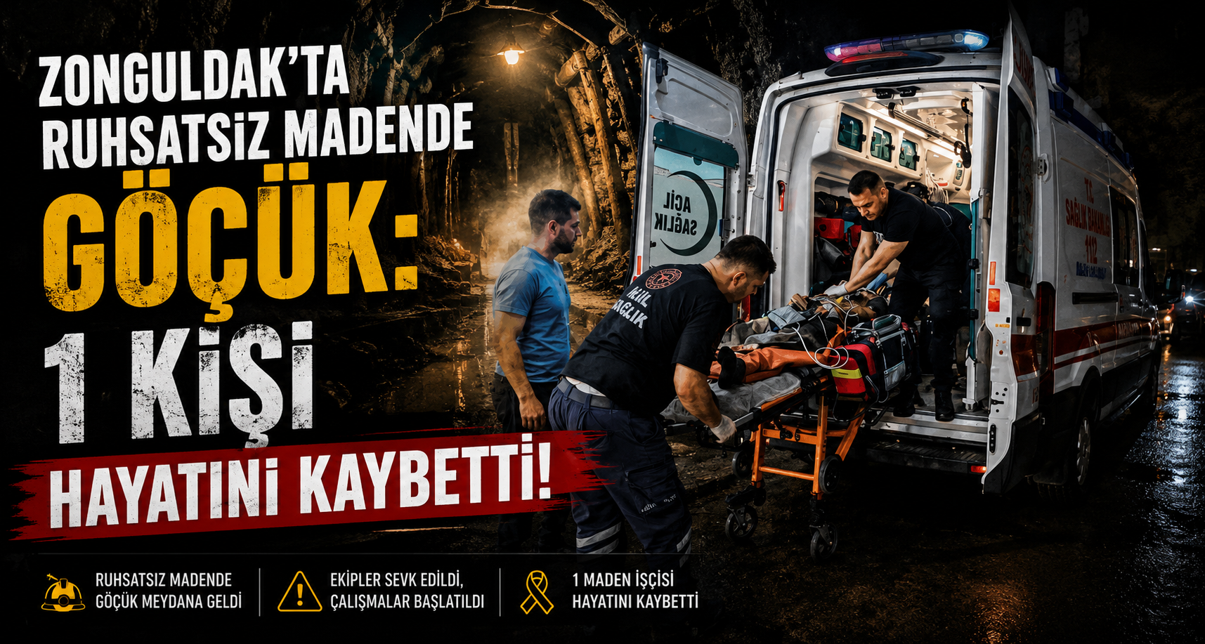 Zonguldak’ta ruhsatsız madende göçük: 1 kişi hayatını kaybetti