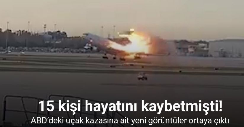 ABD’de 15 kişinin hayatını kaybettiği uçak kazasına ait görüntüler ortaya çıktı