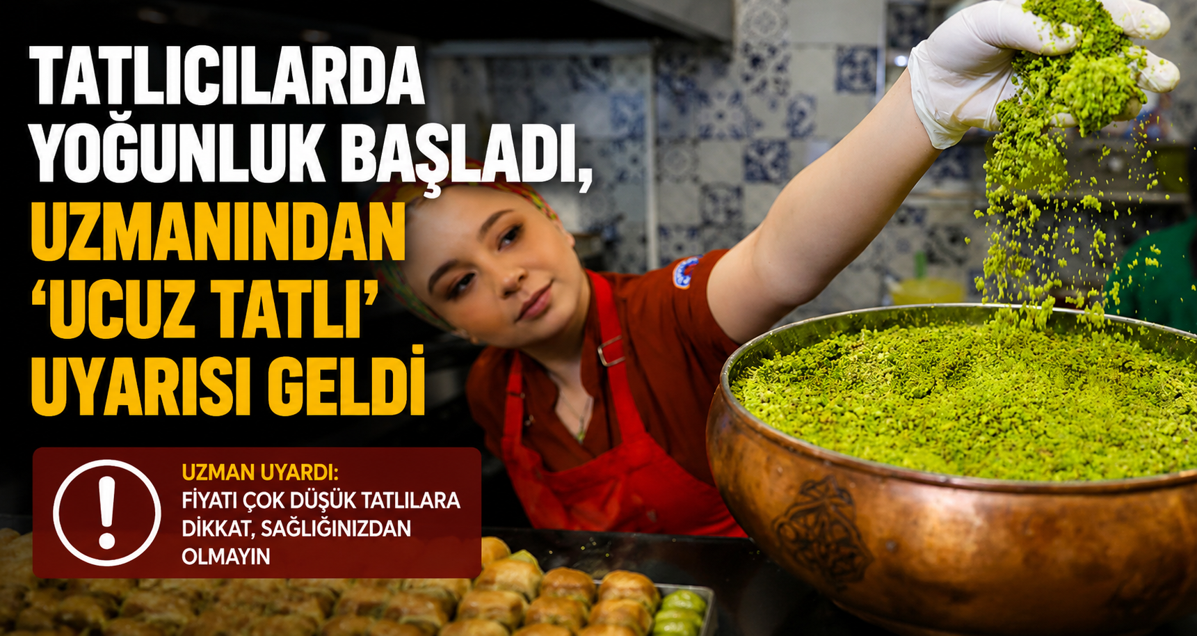 Tatlıcılarda yoğunluk başladı, uzmanından ’ucuz tatlı’ uyarısı geldi