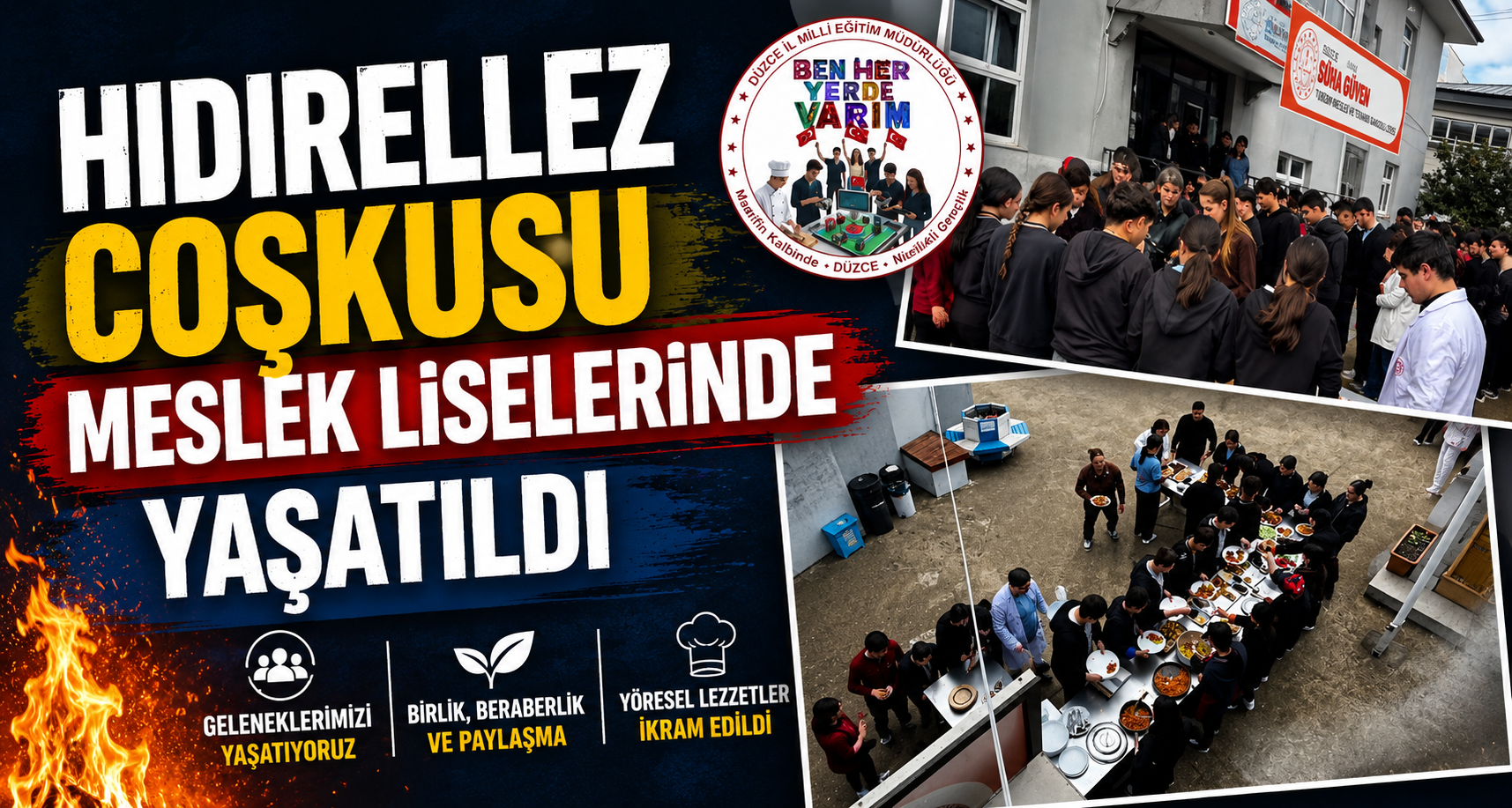 Hıdırellez Coşkusu Meslek Liselerinde Yaşatıldı