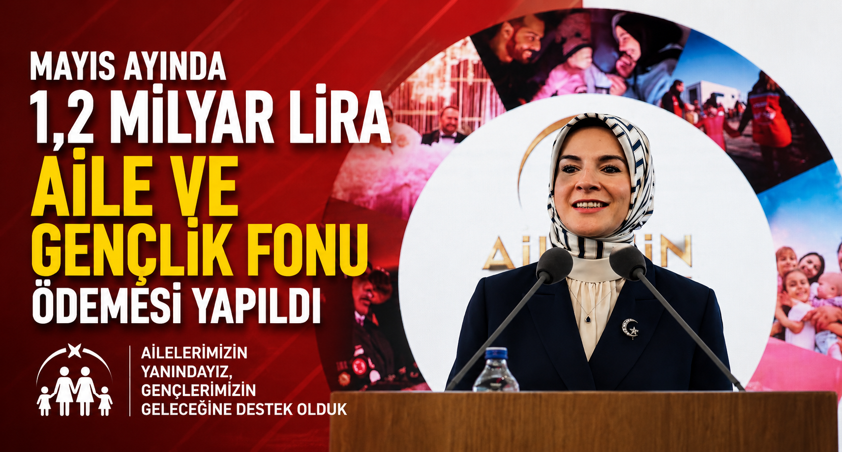 Mayıs ayında 1,2 milyar lira Aile ve Gençlik Fonu ödemesi yapıldı