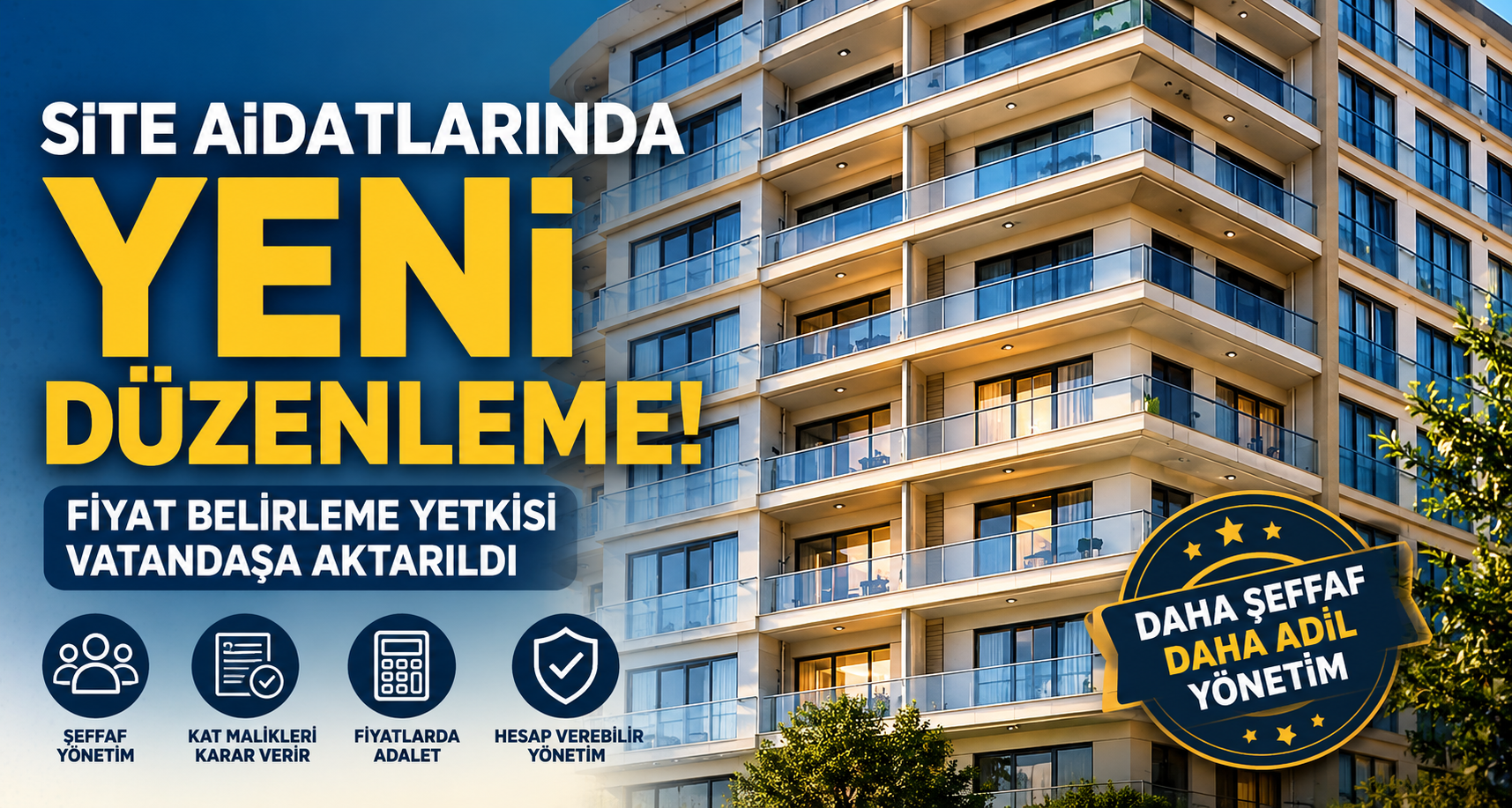 Site aidatlarıyla ilgili düzenleme tamam