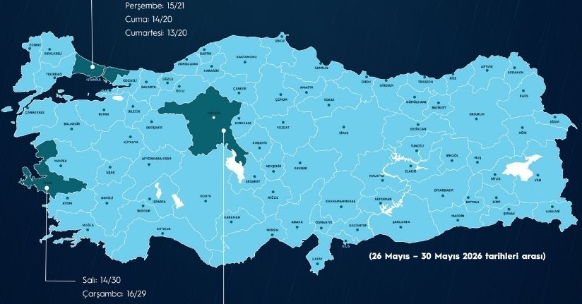 Bayramda yağışlı hava etkili olacak