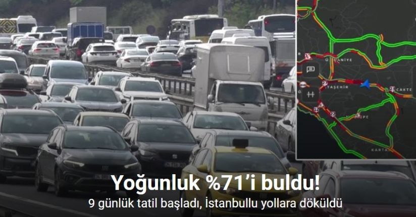 Kurban Bayramı tatilinin başlamasıyla TEM’de yoğunluk oluştu