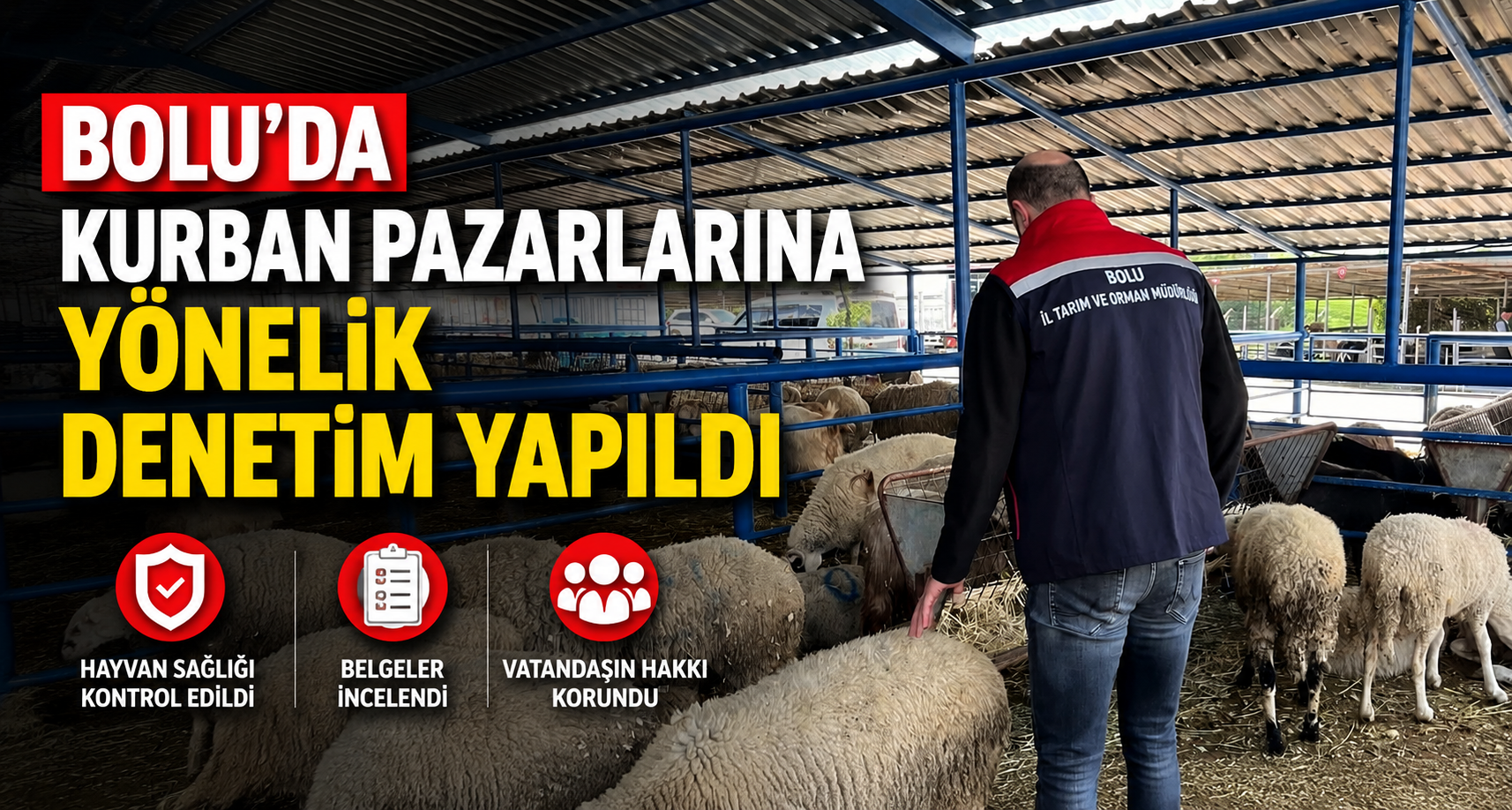 Bolu’da kurban pazarlarına yönelik denetim yapıldı