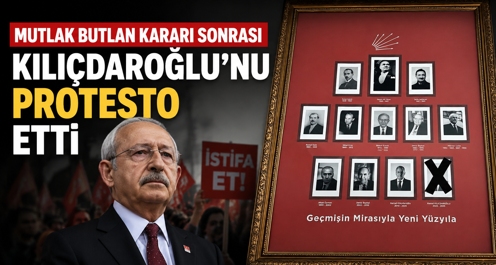 Mutlak butlan kararı sonrası Kılıçdaroğlu’nu protesto etti