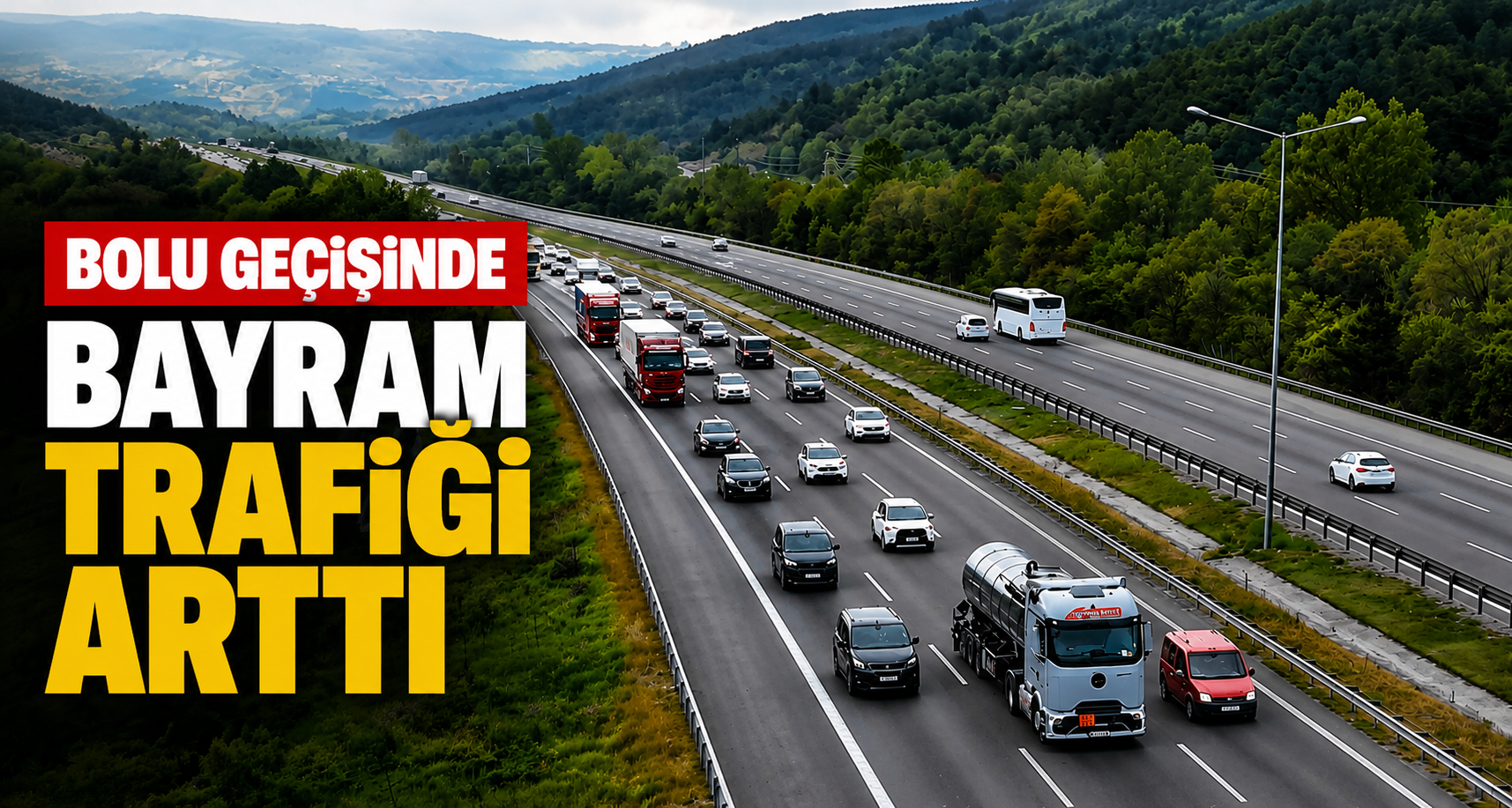 Bolu geçişinde bayram trafiği arttı