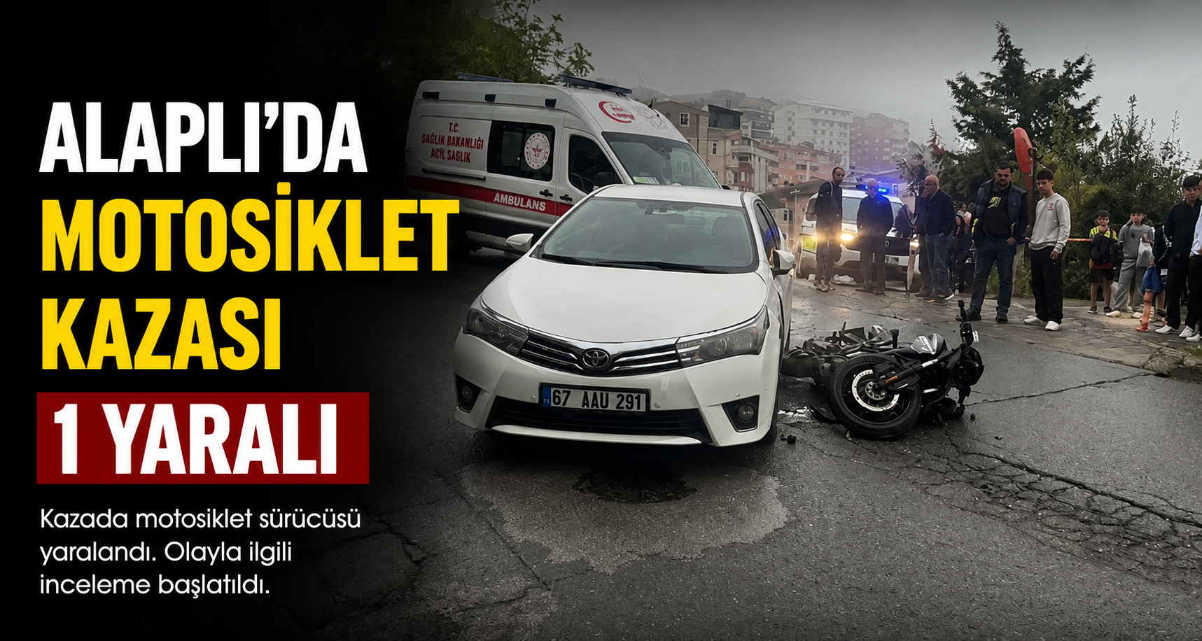 Alaplı’da motosiklet kazası kamerada: 1 yaralı